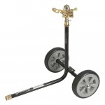 Strongway 49508.STR Wheeled Sprinkler, 3/4-In. Brass Sprinker Head, 2 Nozzles, 8-In. Poly Wheels