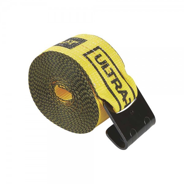 Ultra-Tow 5702571 Winch Strap with Flat Hook 5,400-Lb. Capacity  4-In. X 30-Ft. Yellow Case Of 6