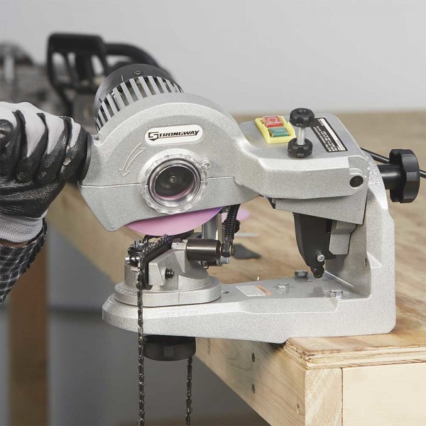 Strongway 57522.STR Electric Chainsaw Sharpener W/Hydra Assist, 120 Volt, 1/4 In. x 3/4 In.