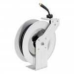 Klutch 62249 Auto-Rewind Air Hose Reel with Hybrid Polymer Hose 3/8-In. x 50-Ft.