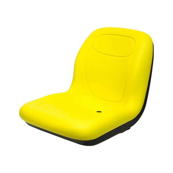 M&K 8281.KMM Uni Pro, KM 133 Bucket Seat with Hinge, John Deere Mower or Utility Tractor, Yellow Vinyl