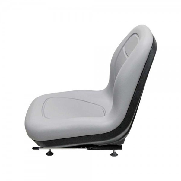 M&K 8642.KMM Uni Pro, KM 128 Bucket Seat with Slide Rails, Gray Vinyl