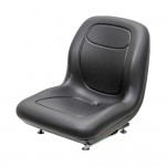 M&K 8643.KMM Uni Pro, KM 128 Bucket Seat with Slide Rails, Black Vinyl