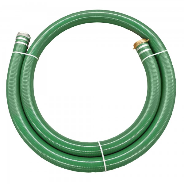 JGB A007-0969-1620 Green Suction Hose, MXF Water Shanks, 6" x 20' 