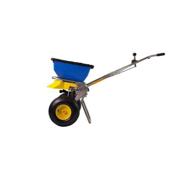 Spyker SPY50L-2S Commercial Push Spreader ICE Stainless Steel 13-In. Wheel 50-Lb. Capacity