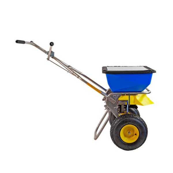 Spyker SPY50L-2S Commercial Push Spreader ICE Stainless Steel 13-In. Wheel 50-Lb. Capacity