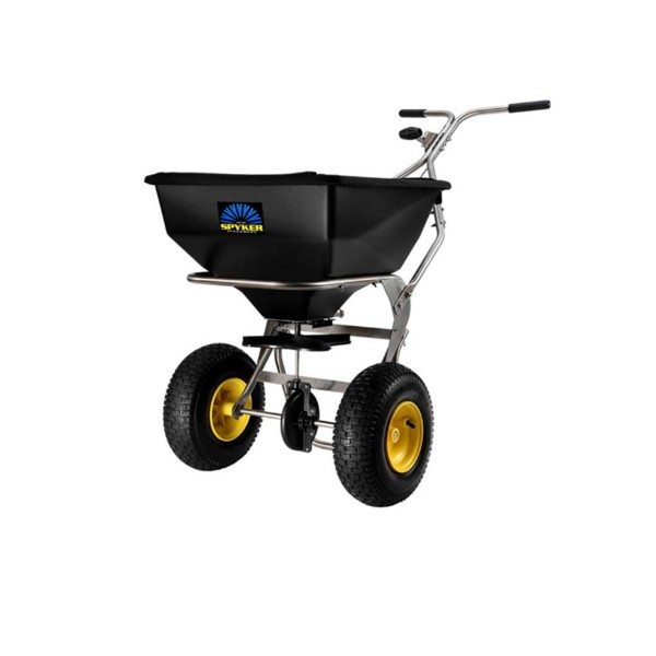 Spyker SPY80-1S Commercial Push Spreader Stainless Steel 80 Lb. Capacity