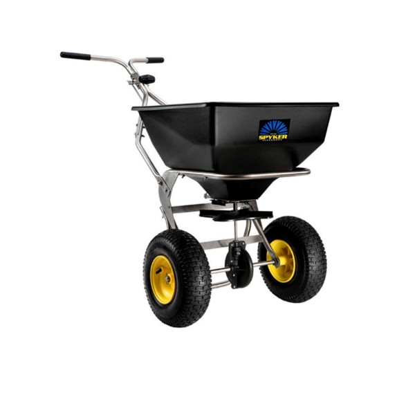 Spyker SPY80-1S Commercial Push Spreader Stainless Steel 80 Lb. Capacity