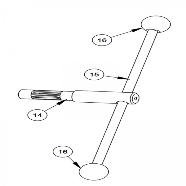 Diamond Products M-1 Carriage Combo 3-Parts Pinion Gear, Handle 5/8" Diameter x 18", Handle Knob