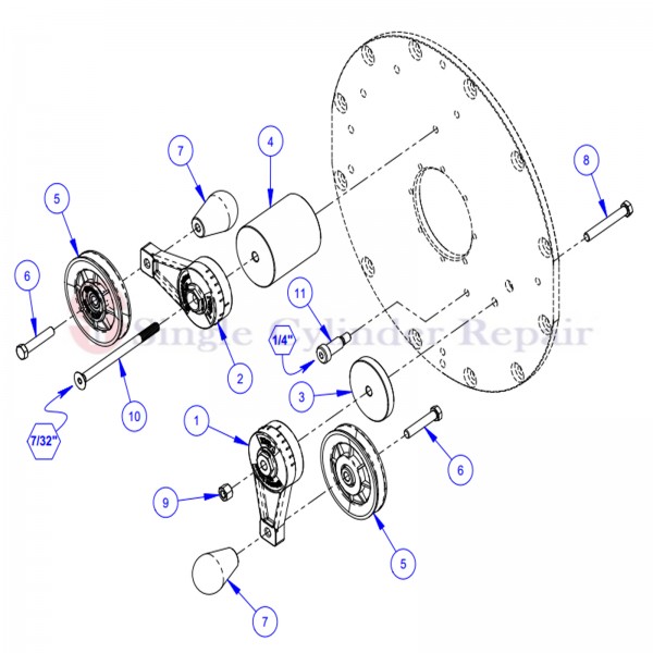 Diamond Products 6001125 Rotary Tensioners Assemby (CC6774)