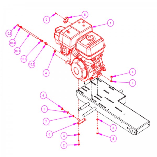 Diamond Products 6014114 8 HP Honda Gas Engine Assembly