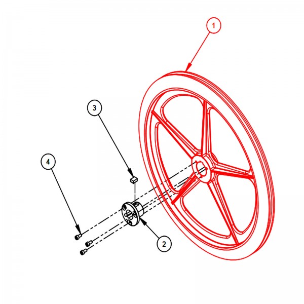 Diamond Products 6020056 32" Wire Drive Wheel Cast Aluminum