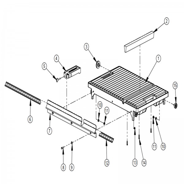 Diamond Products 6030130 Conveyor Cart Assy,16x25 BLK Saw