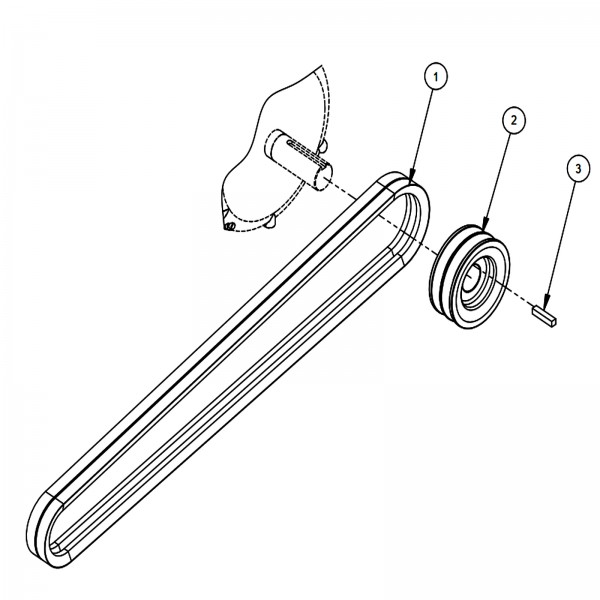 Diamond Products 6030334 Electric Belt Drive Assm Belt Drive Ass For Cc800 Model Elec Motor W 20" Blade