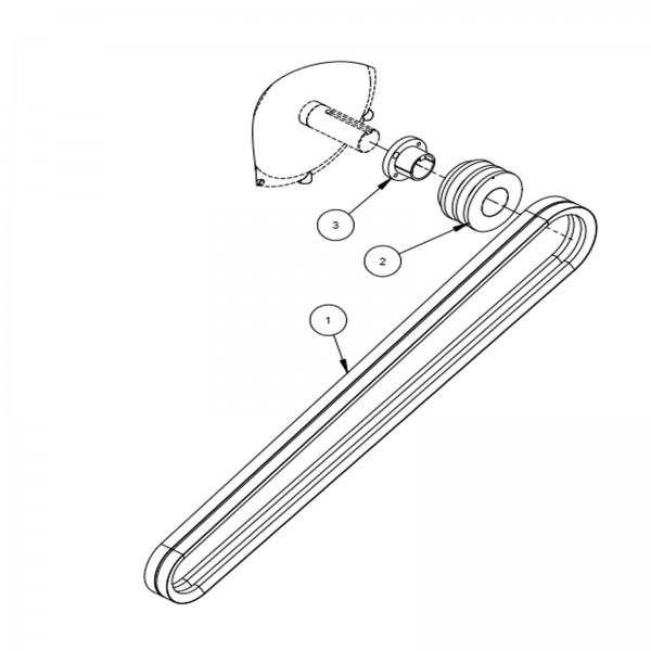 Diamond Products 6030335 Electric Belt Drive Ass Belt Drive Ass For Cc800 Model Electric Motor 7.5hp With 24" Blade