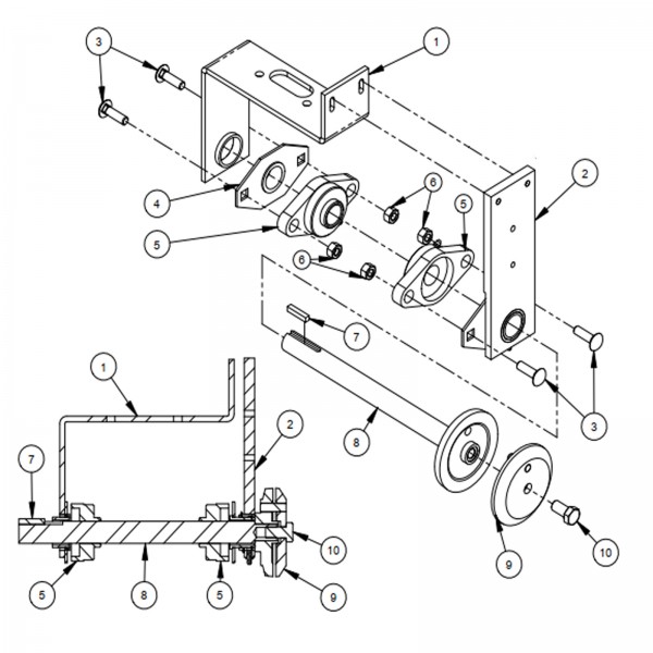 Diamond Products 6030444  Blade Shaft ASSY, Block Saw