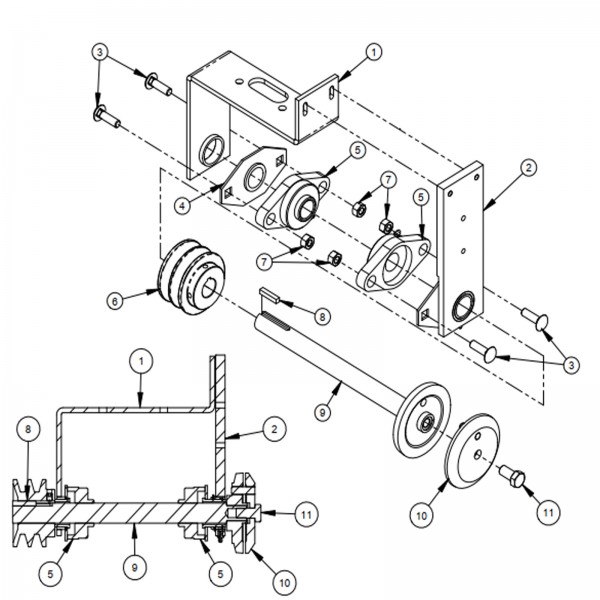 Diamond Products 6030456 Gas Blade Shaft Ass Gas Blade Shaft Ass For Block Saw