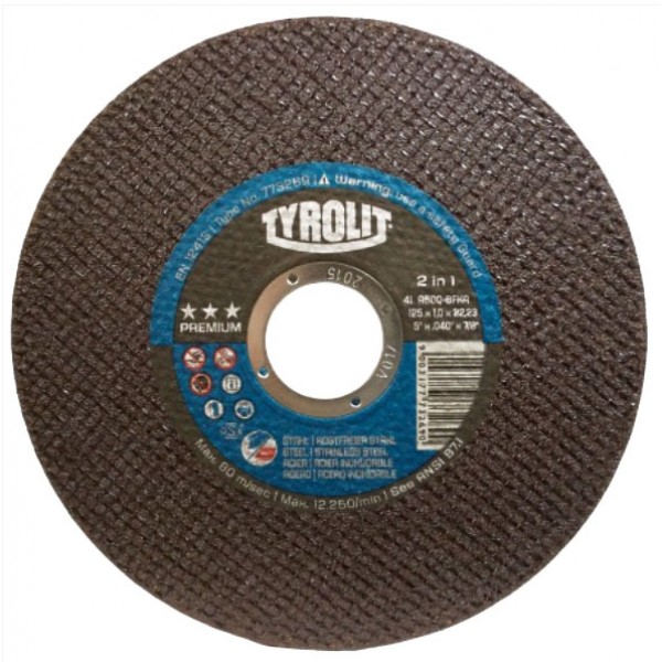 Diamond Products 773268 Tyrolit Premium Ultra-Thin 2-In-1 Wheels For Steel & Stainless Steel-Next Generation -Type 1