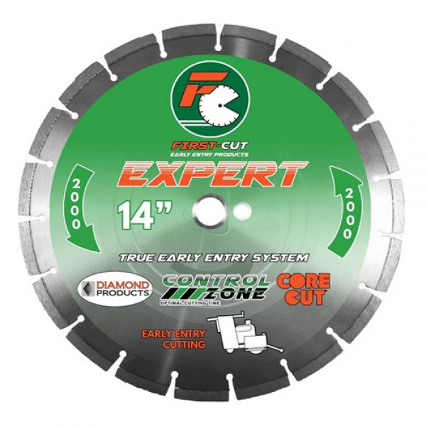 Diamond Products CHFC135250M 13.5" X .250 X 1" Expert2000 First-Cut Early Entry Blade With Triangle Knockout, 70166