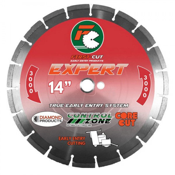 Diamond Products CHFC135250M 13.5" X .250 X 1" Expert3000 First-Cut Early Entry Blade With Triangle Knockout, 69328