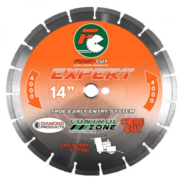 Diamond Products CHFC06095M 6" X .095 X 1" Expert4000 First-Cut Early Entry Blade With Triangle Knockout, 68407