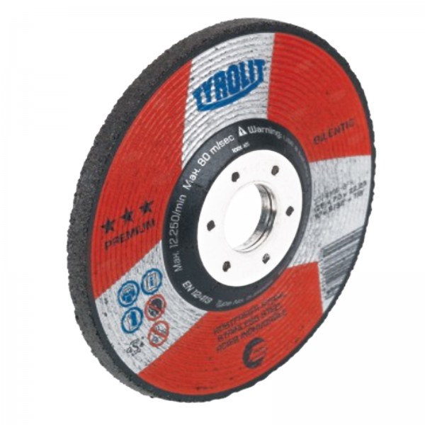 Tyrolit 872347 5 In. X 3/32 In. X 7/8 In. Premium 2 In 1 Wheels For Steel And Stainless Steel-Type 27