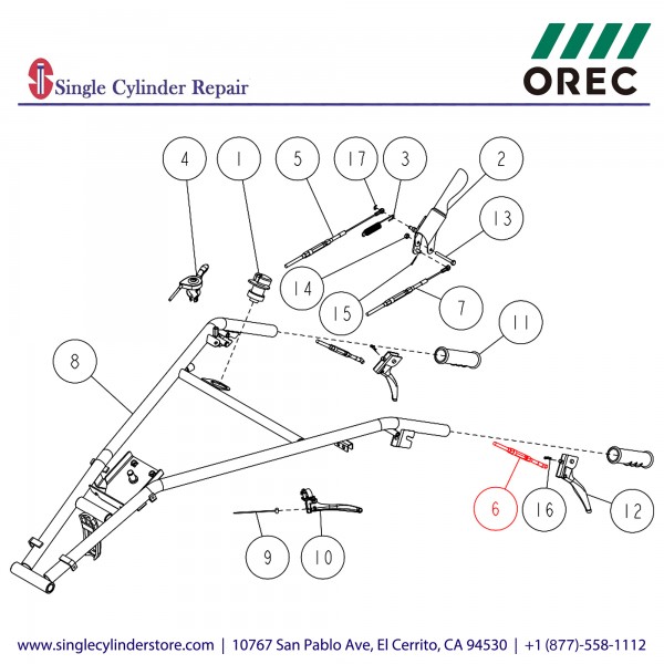 Orec 0304-70510 Cable; Brake Steering 