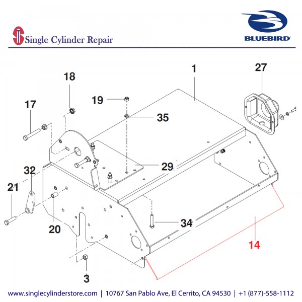 Bluebird 539106643 Rear Flap