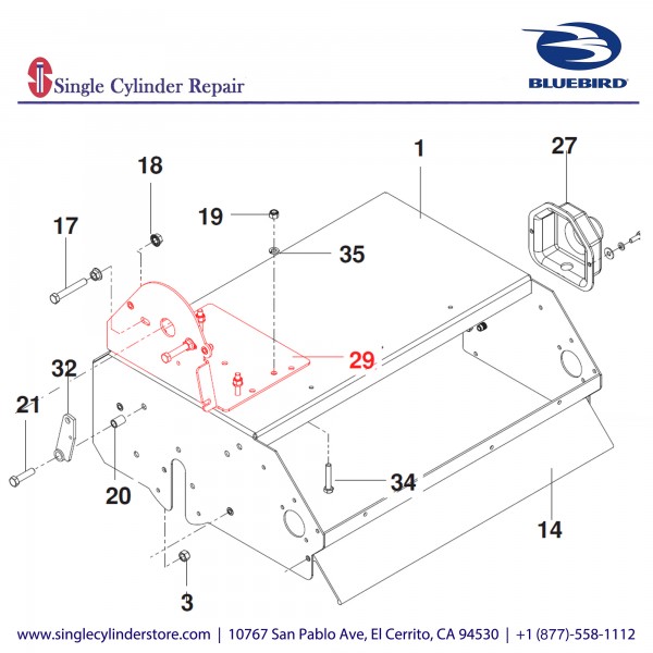 Bluebird 539106771 Backing Plate; Blue 