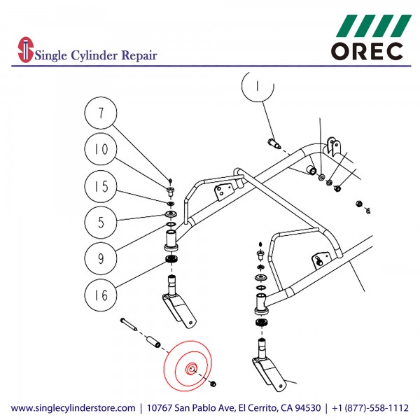 Orec 80-1614-727-00 Front Wheel 