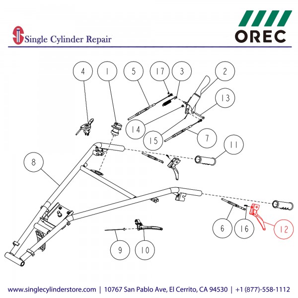 Orec 83-1761-457-00 Brake Clutch Lever