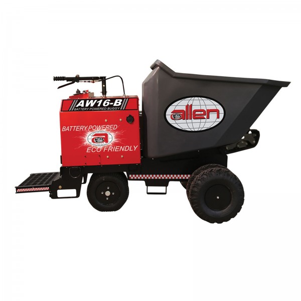 Allen Engineering AW16-B Power Buggy 16CF Poly Bucket Batt Powered Elec Start Foamfilled Tires