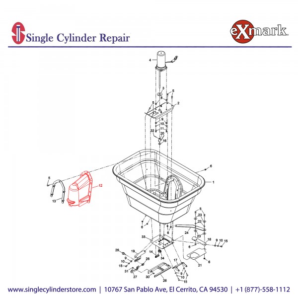 Exmark 126-1348 COVER MOTOR