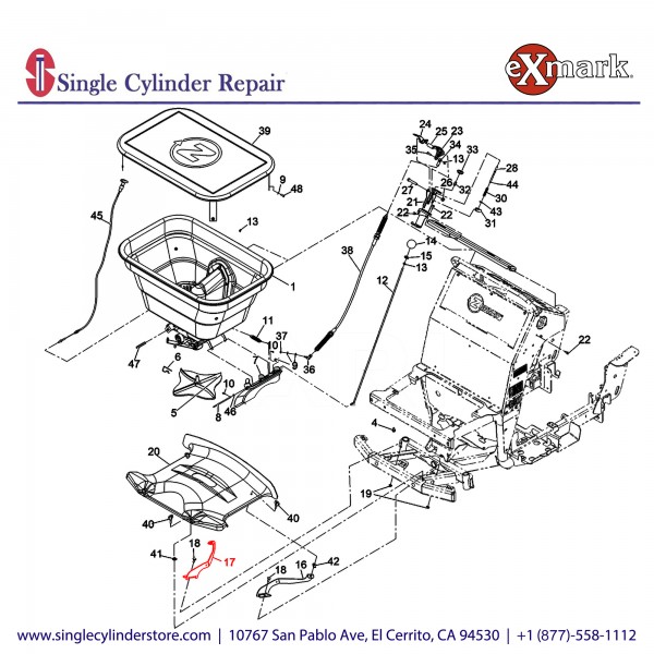 Exmark 126-2146 BRACKET COVER, FRONT