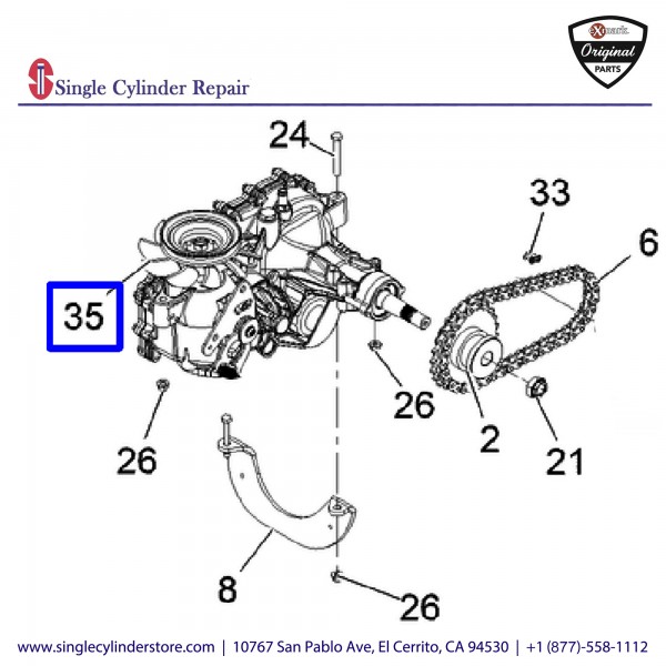 Exmark 135-1051 Transaxle-ZT3100, LT ( W/P