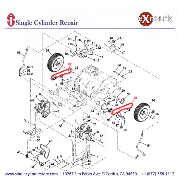 Exmark 135-1100 Chain Roller