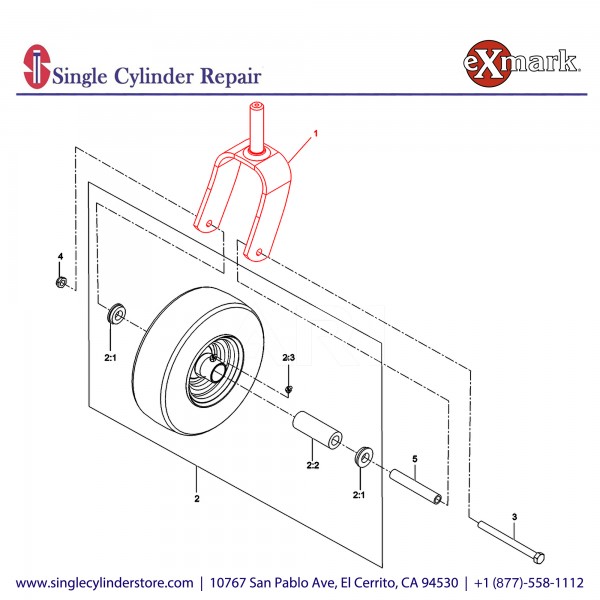 Exmark 135-1354-01 FORK CASTER