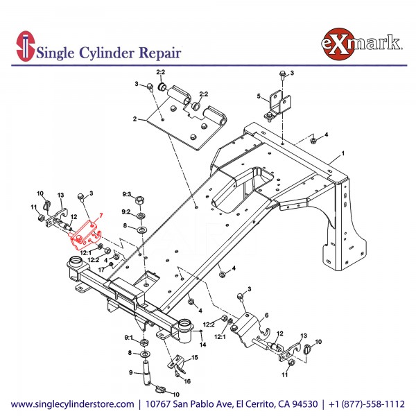 Exmark 135-9472-05 HITCH PIN RIGHT HAND