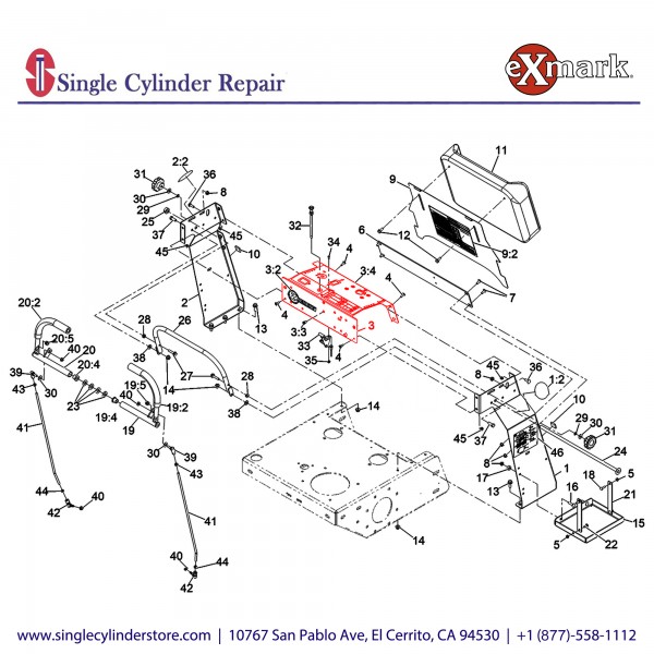 Exmark 142-3159 PANEL CONTROL