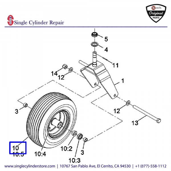 Exmark 142-5509 Wheel And Tire ASM