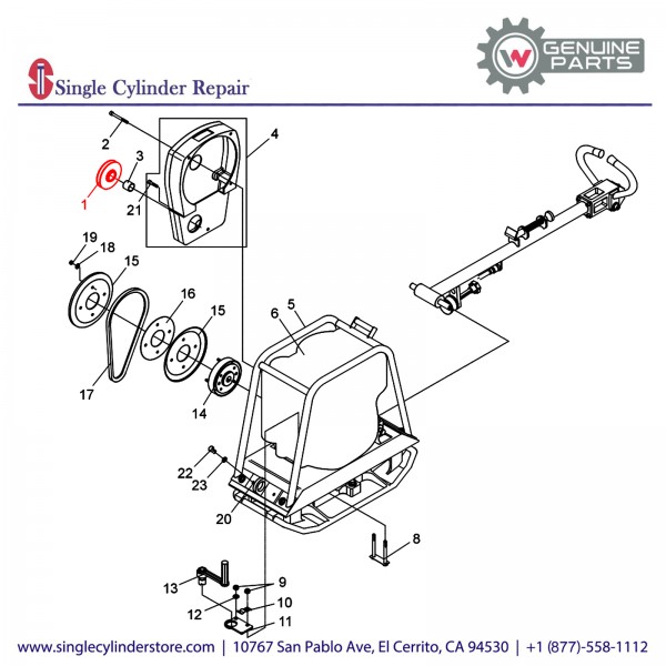 Wacker 5000047051 PULLEY, DPU2430