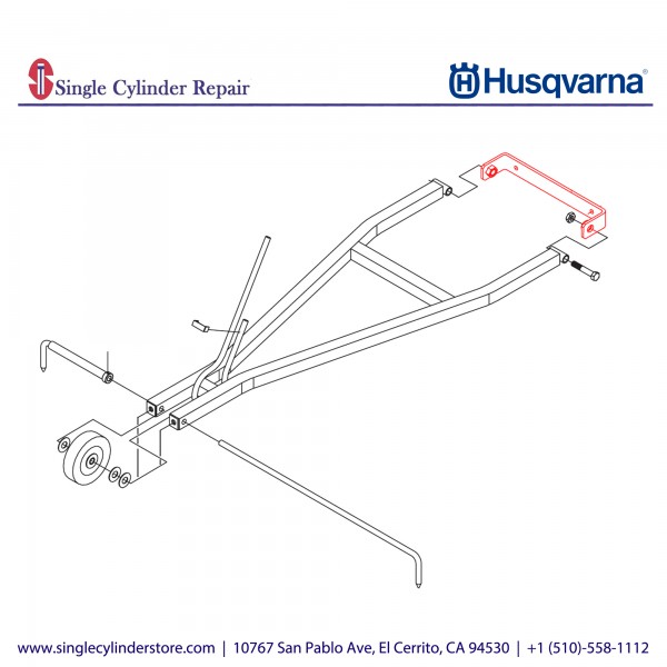 Husqvarna Construction 502287501 Bracket, Pointer H. Grey 