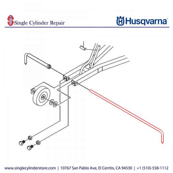 Husqvarna Construction 542160196 POINTER ROD, FRONT Z/P 