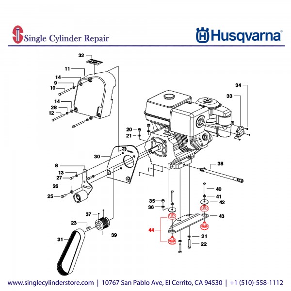 Husqvarna Construction 542161196 ISOLATOR, ENGINE 30-35 DURO 