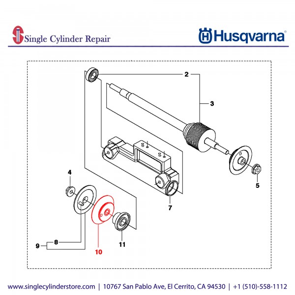 Husqvarna Construction 542167185 COLLAR, INNER: 4.5 OD 