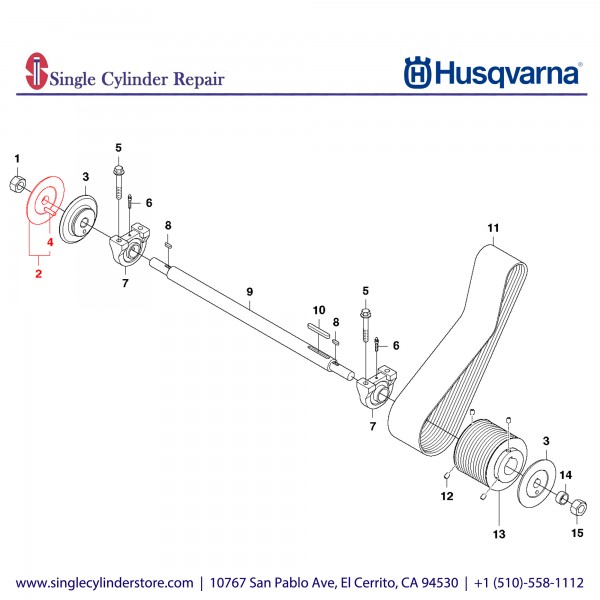 Husqvarna Construction  542167962 COLLAR, OUTER: 4.5 OD w/PIN