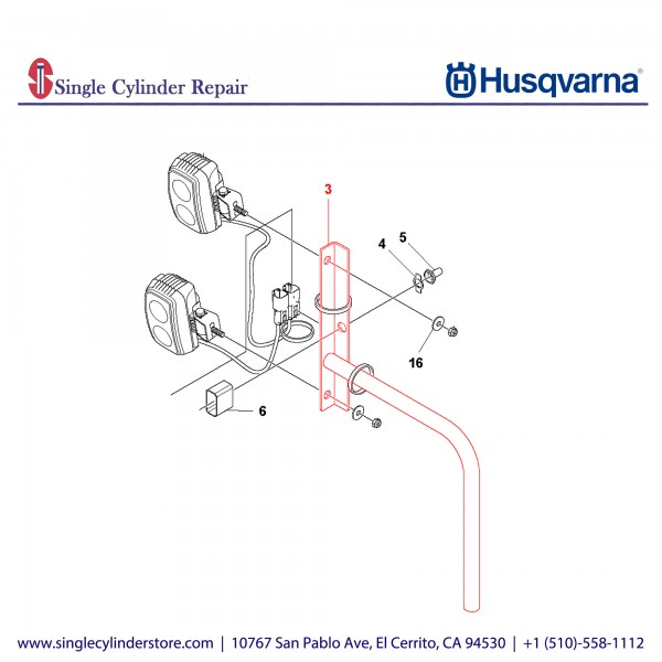 Husqvarna BRACKET WELD ASSY, HUSQ GREY 587357301