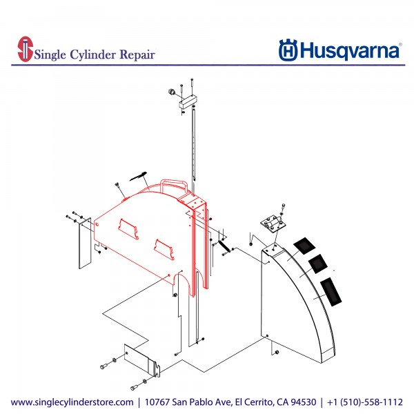 Husqvarna BLADE GUARD WELD, RR 42, PC H GRY 504018202