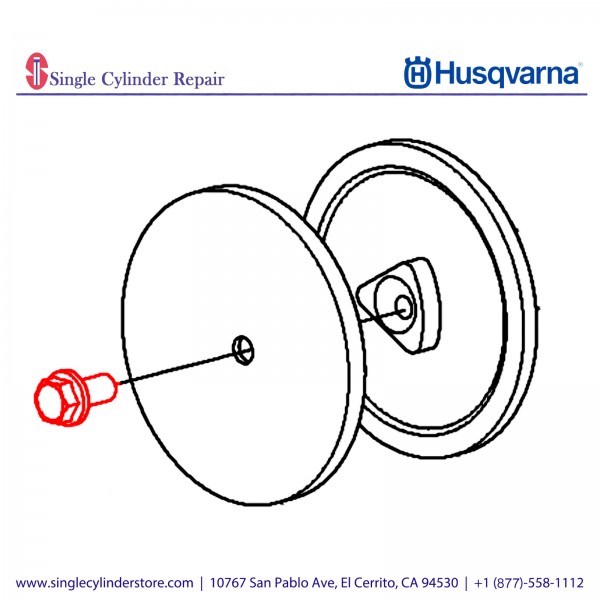 Husqvarna 505483701 Bolt, blade arbor hex