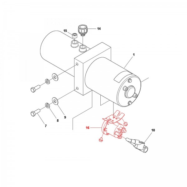 Husqvarna Construction 522849115 Pump Solenoid Motor Strt 12Vdc